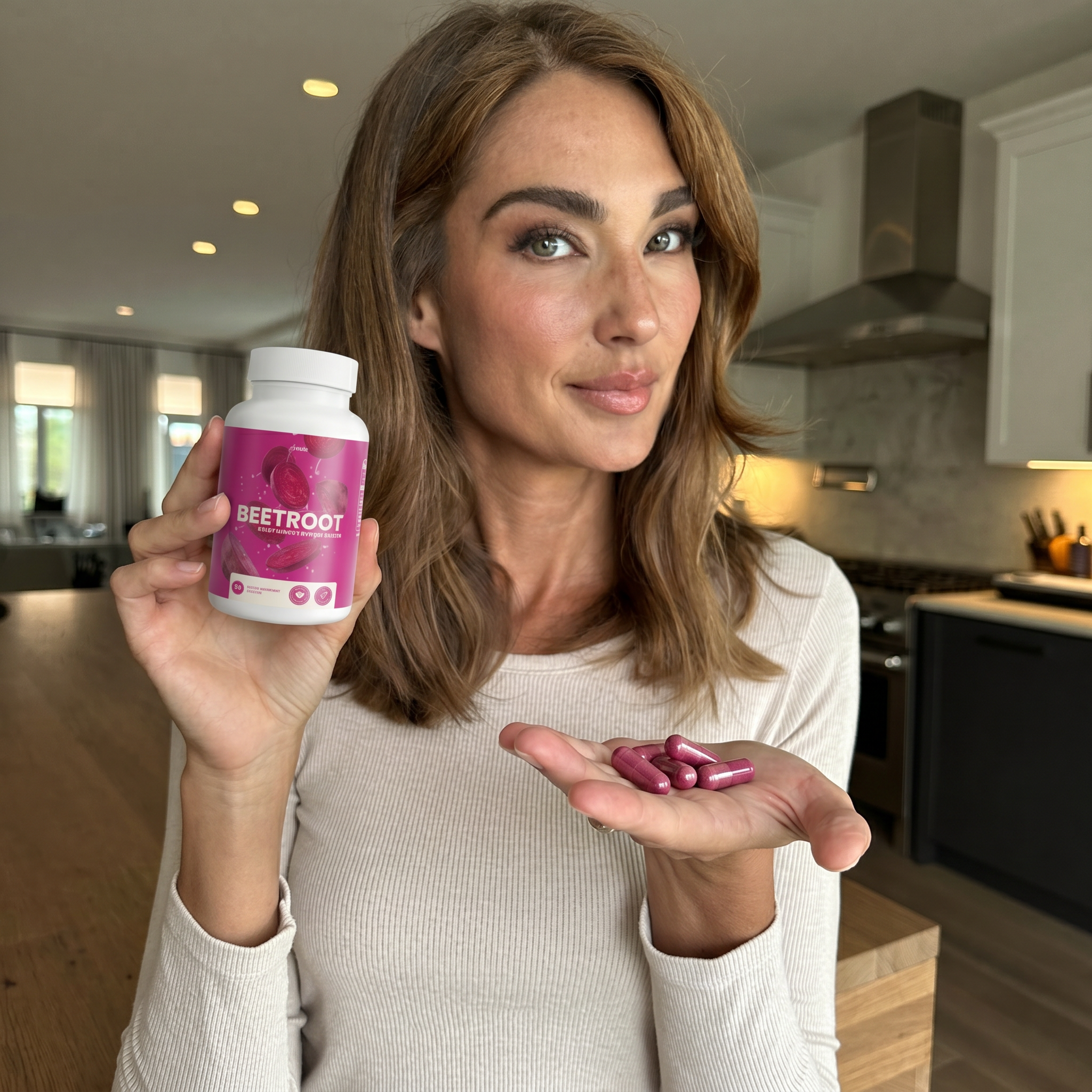 Woman holding Novra Beetroot